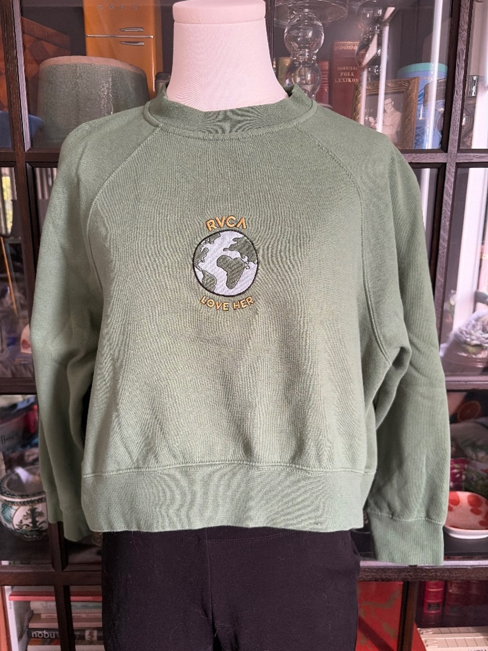 RVCA , Love Her cropped sweatshirt size small.